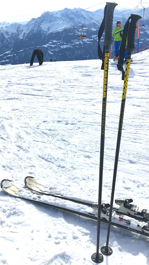 Ski-Herausforderung in Laax